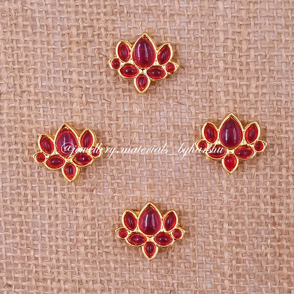 20 x 16 MM Dark Pink Lotus Charms