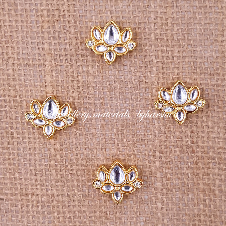 20 x 16 MM White Lotus Charms (1 Piece)