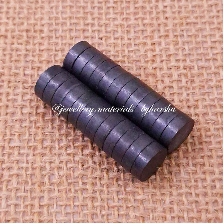 12 x 3MM Round Black Magnet