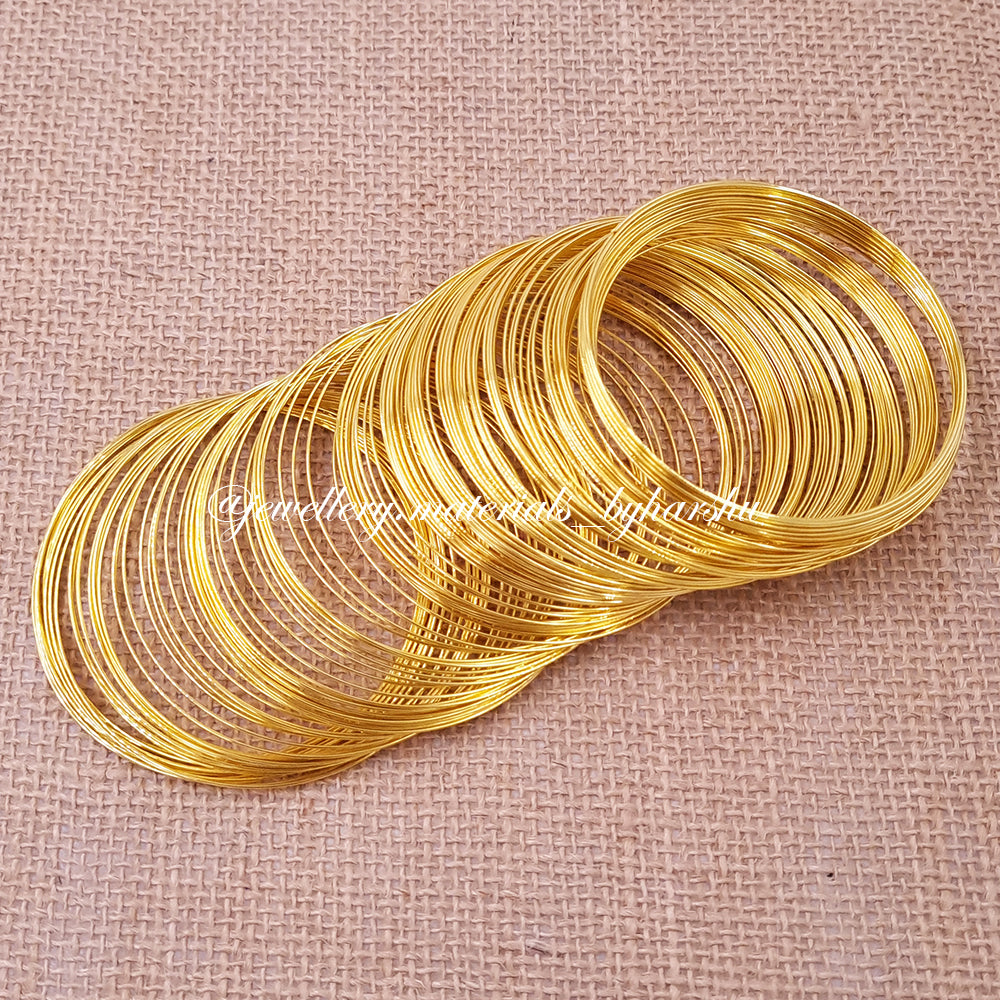 6.5CM Memory Wire Gold (20 Lines) – Harshu's Craft Store