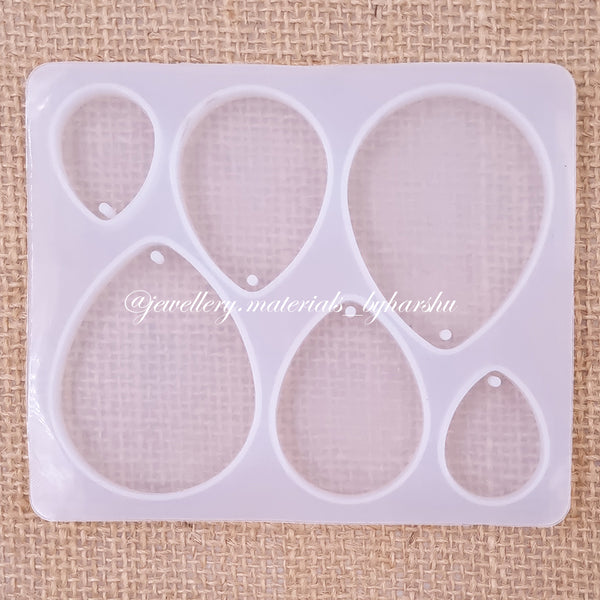 3 Different Size Drop Silicone Mold with Hole