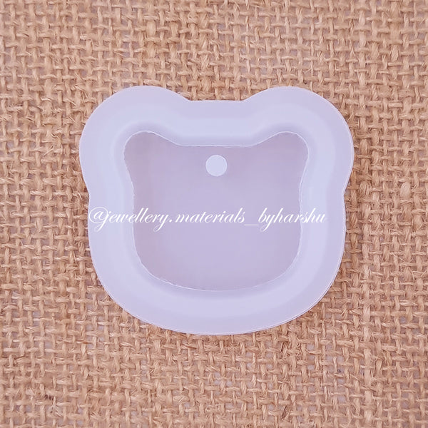 3.5 x 3CM Teddy Shape Pendant Silicone Mold