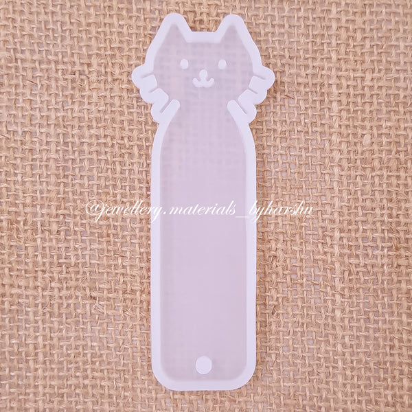 9.5 x 3.5CM Cat Shape Bookmark Silicone Mold