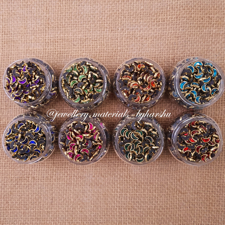 Moon Gloss Color Kundan - 8 Random Colors (Color as per availability)