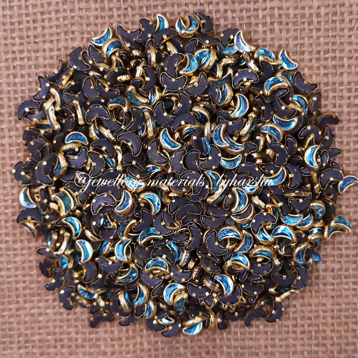 Moon Gloss Color Kundan - Light Blue Color