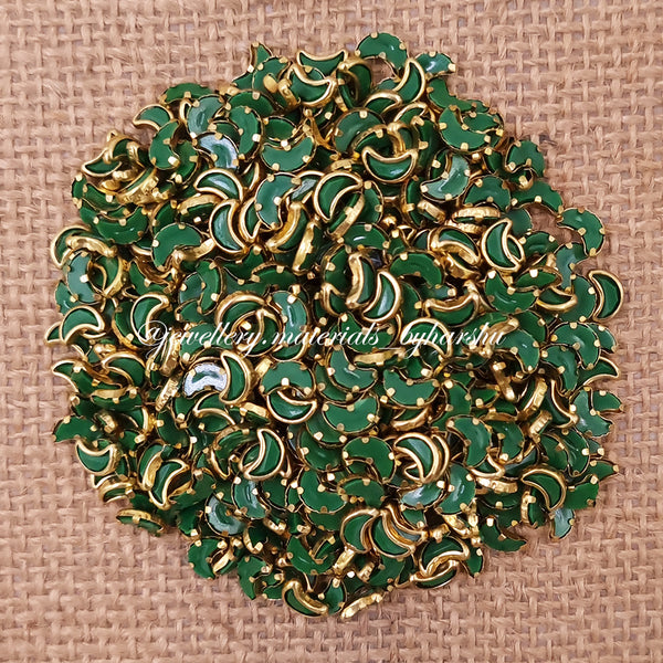 Moon Matt Color Kundan - Dark Green