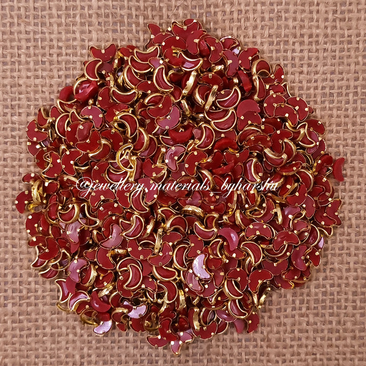 Moon Matt Color Kundan - Maroon