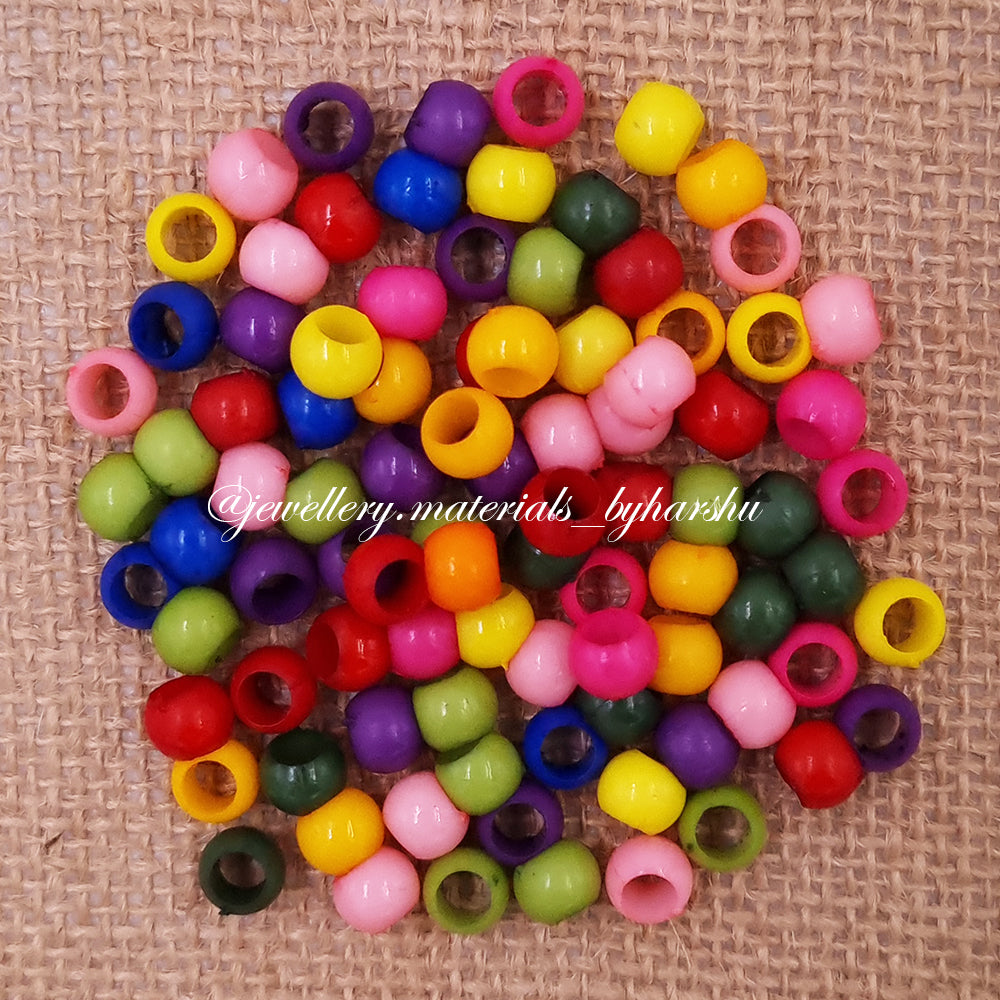8MM Round Multicolor Plastic Beads – Harshu's Craft Store