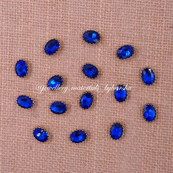 15x11MM Oval Clip Stone - Dark Blue