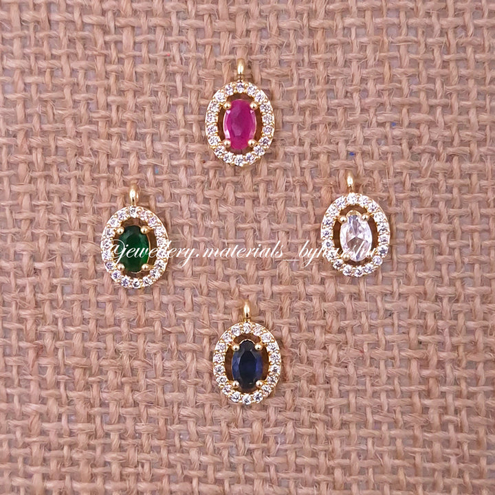 11 x 9MM AD Stone Oval Charms