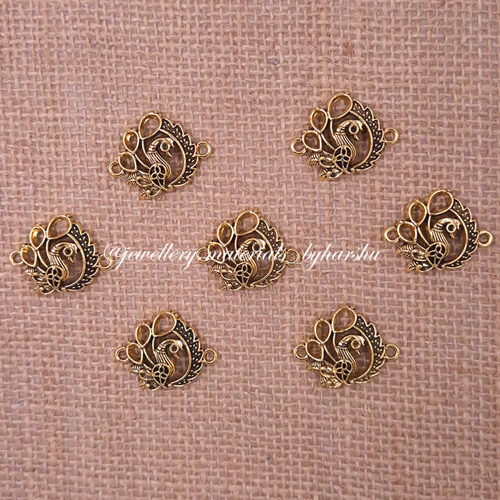 20 x 18MM Gold Peacock Charms (Design 7)