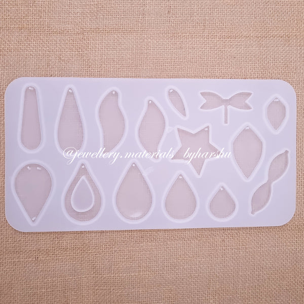 15 Different Shape Pendant Silicone Mold (11.4 x 6 Inch)