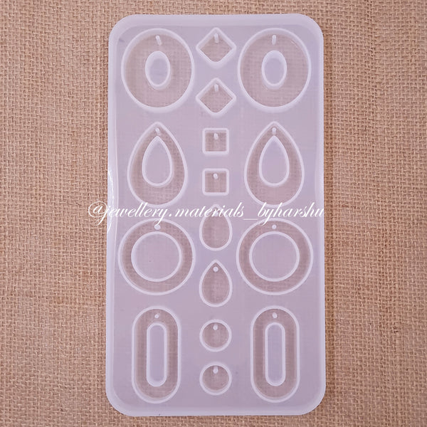 8 Shapes Earring Silicone Mold (20 x 11CM)