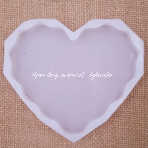 13 x 9.7CM Heart Shape Agate Silicone Mold