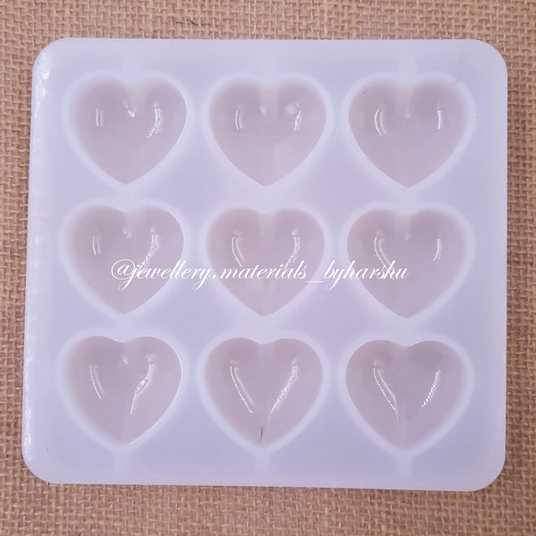 Heart Shape Silicone Resin Mold (11.9 x 12.5 CM)