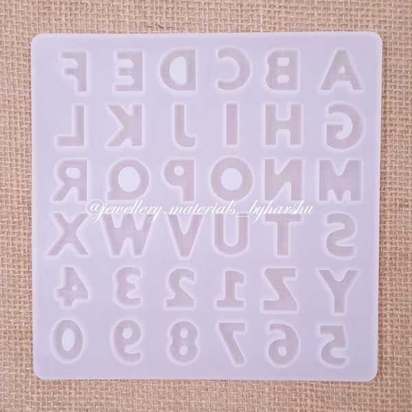 Alphabet and Number Silicone Mold (13.5 x 13.5 CM)