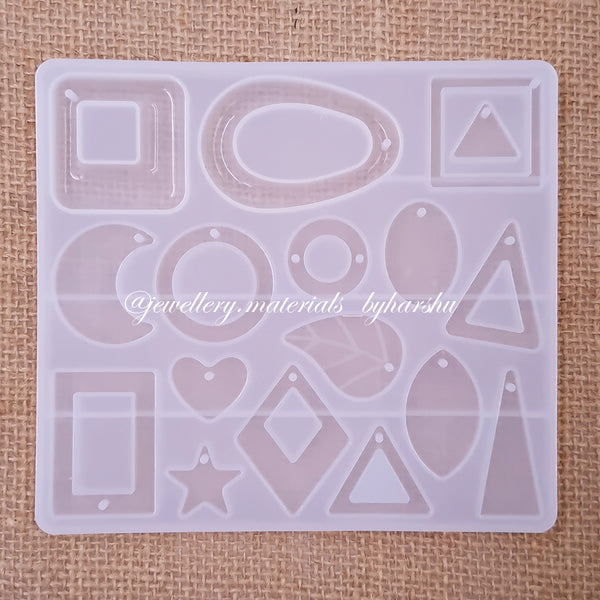 16 Different Shape Earing Silicone Mold (11.5 x 12.7 CM)