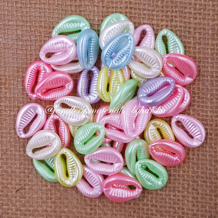 16 x 10MM Seashell Pastel Beads