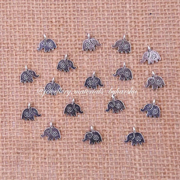 11 x 7 Silver Elephant Charms