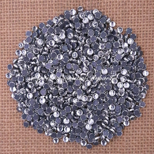 Silver Gloss Round 4MM Kundan
