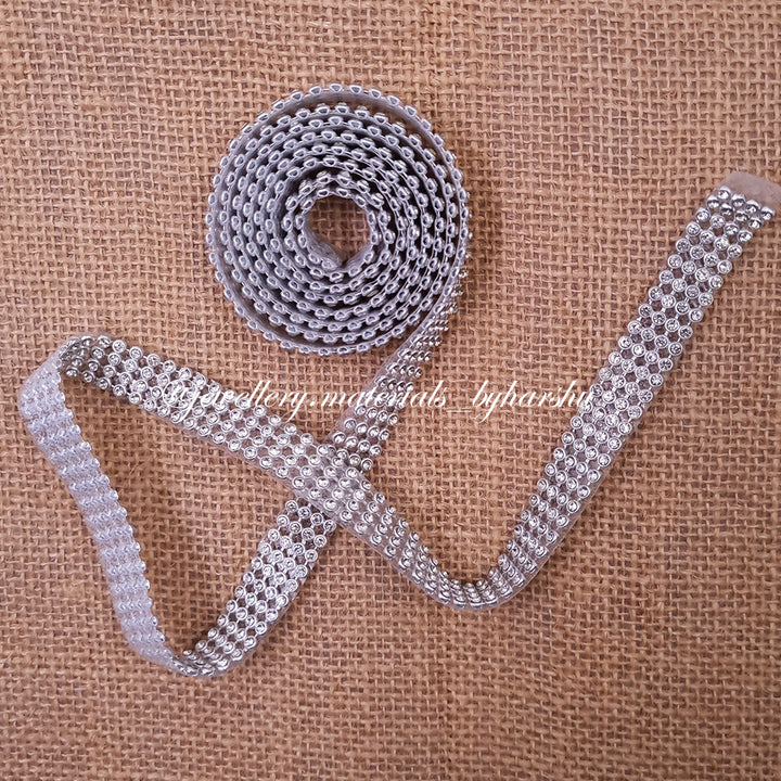 Stone Lace Silver with White Stone