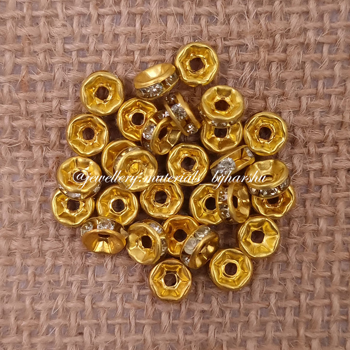 8MM Rhinestone Spacer Beads