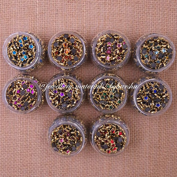 Star Gloss Color Kundan - 10 Random Colors (Color as per availability)
