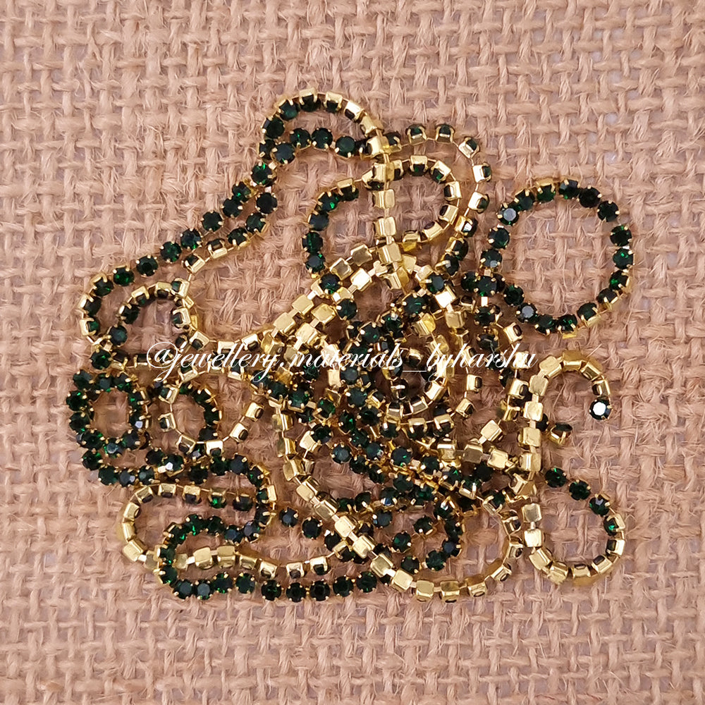Stone Chain - Dark Green Color Stone – Harshu's Craft Store