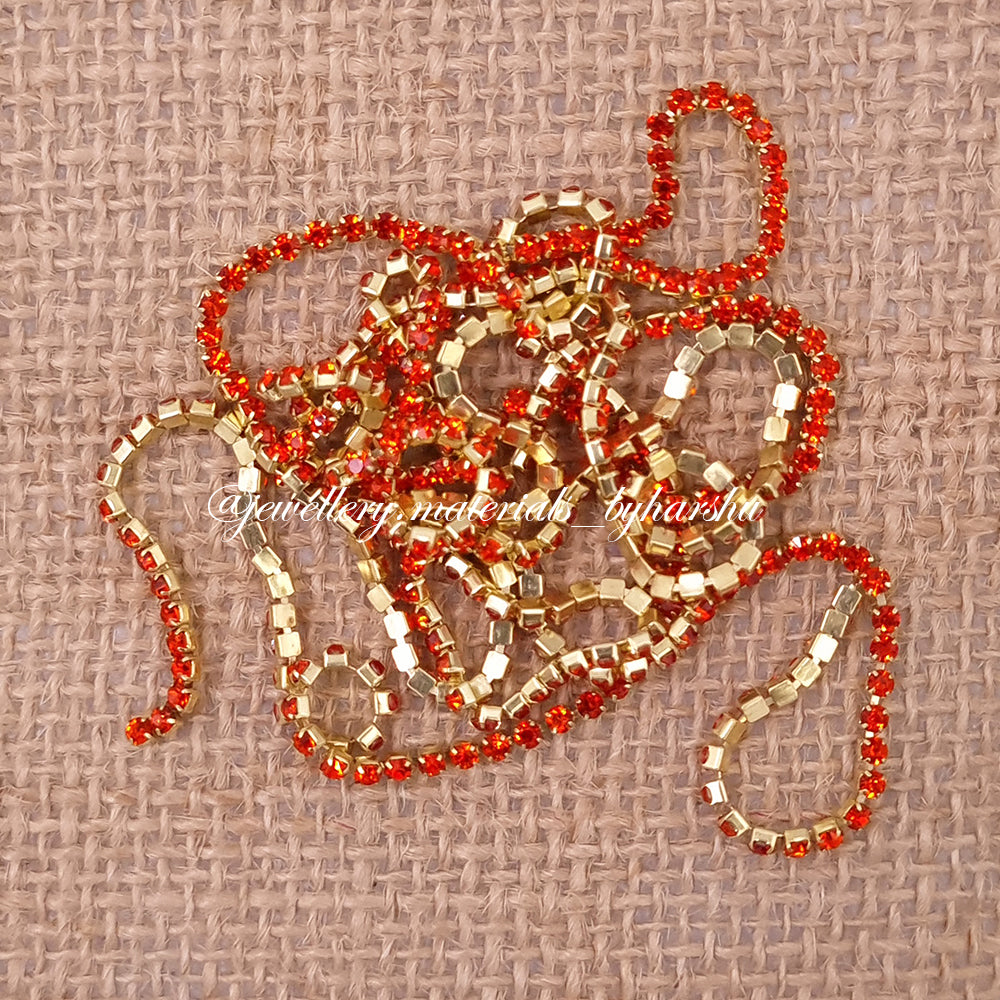 Stone Chain - Orange Color Stone – Harshu's Craft Store