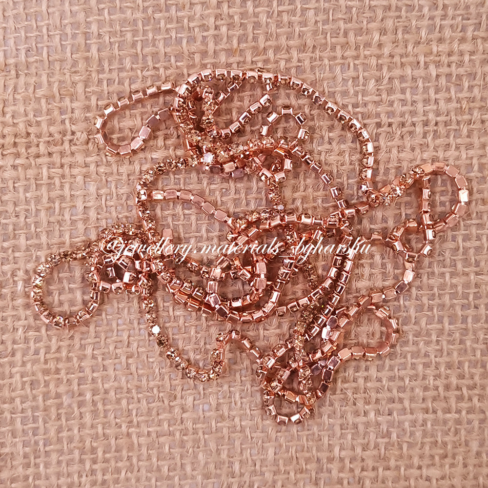 Stone Chain - Rose Gold Color Stone – Harshu's Craft Store