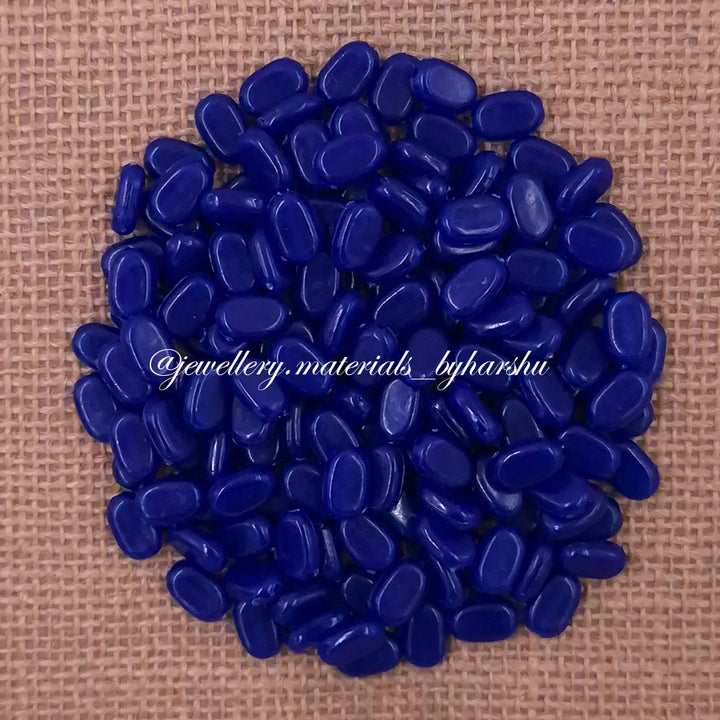11x7MM Flat Oval Tablet Beads (Dark Blue)