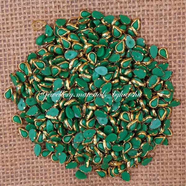 Thilagam Matt Color Kundan - Dark Green