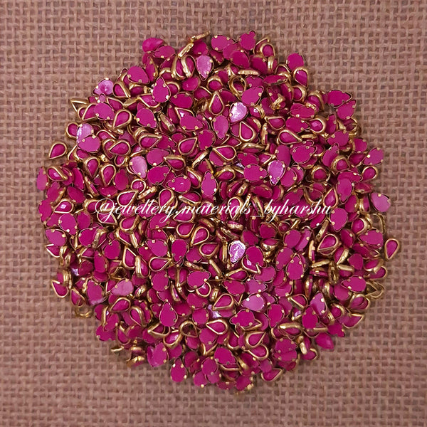 Thilagam Matt Color Kundan - Dark Pink
