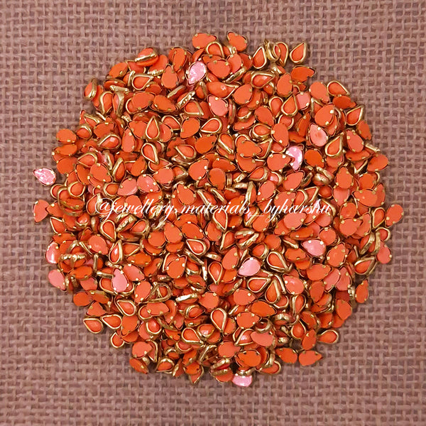 Thilagam Matt Color Kundan - Orange