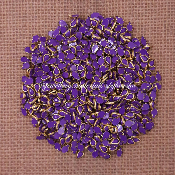 Thilagam Matt Color Kundan - Purple