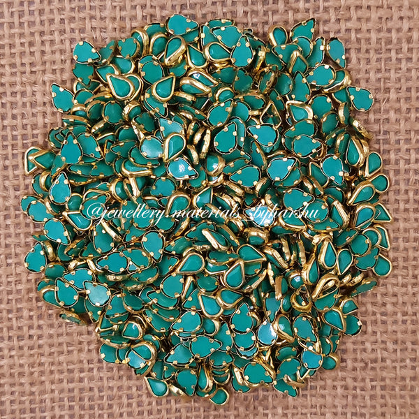 Thilagam Matt Color Kundan - Teal Blue 