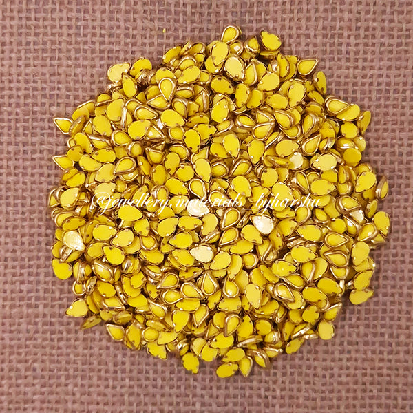 Thilagam Matt Color Kundan - Yellow