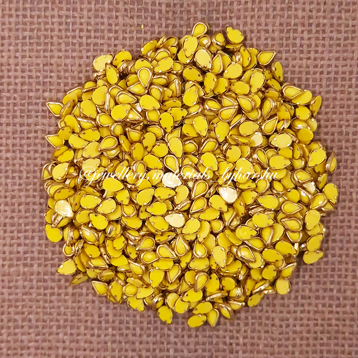 Thilagam Matt Color Kundan - Yellow