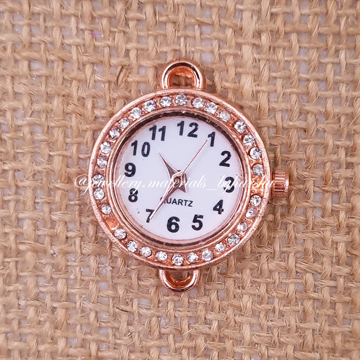 22MM Round Watch Dial with Stone (Rose Gold)