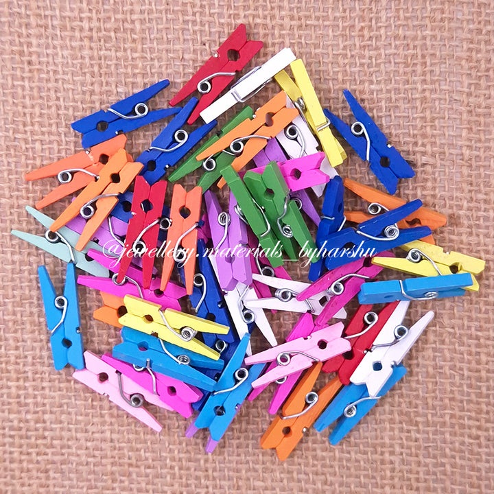 2.5CM Multicolor Wooden Clips