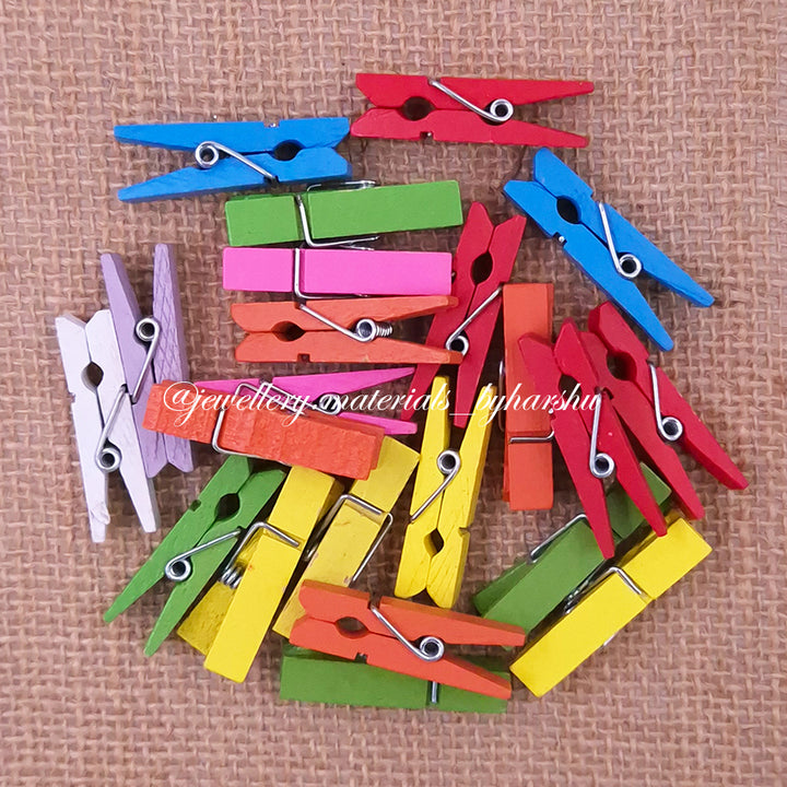3.5CM Multicolor Wooden Clips
