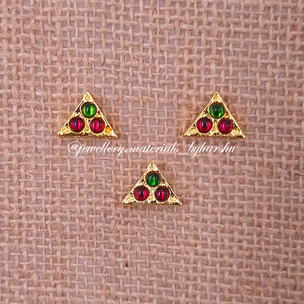 14MM Triangle Kemp Connector (Red with Green) (1 Piece)