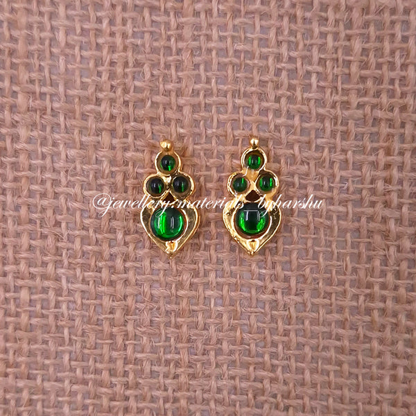 15 x 8MM Kemp Pendant (Green) (2 Piece)